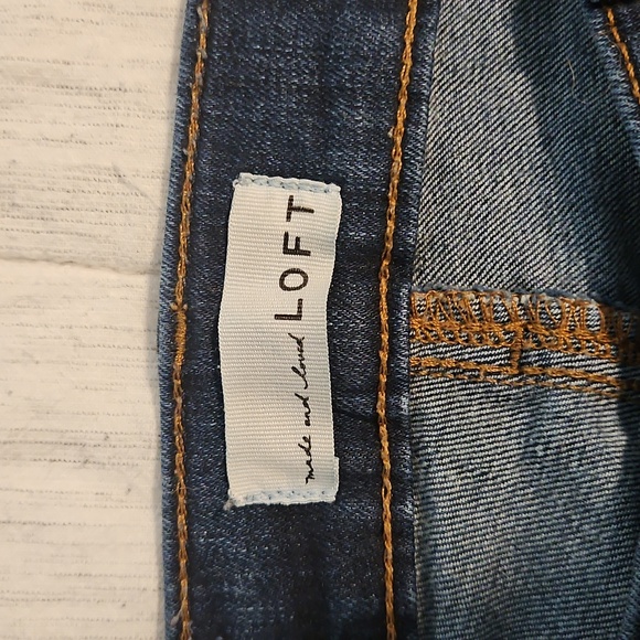 LOFT Women's Deep Indigo Straight Jeans - Picture 3 of 8